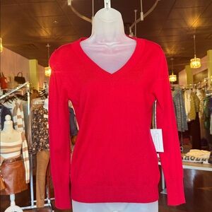 Cielo Red V-Neck Blouse